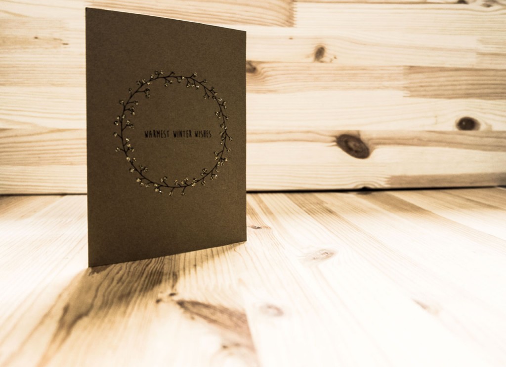 Warmest Winter Wishes with glitter