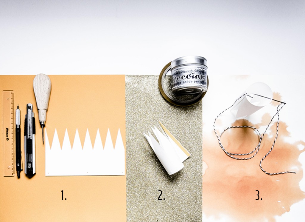 Steps for making epiphany paper crowns