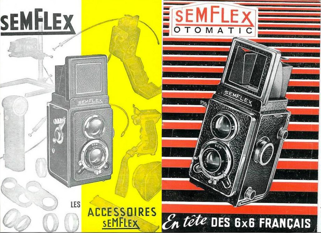 Semflex, appareil photographique de la Société des Établissements Modernes de Mécanique (la SEM). Twin Lens Reflex