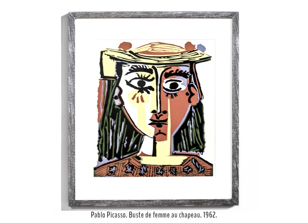 Pablo Picasso. Buste de femme au chapeau. 1962.