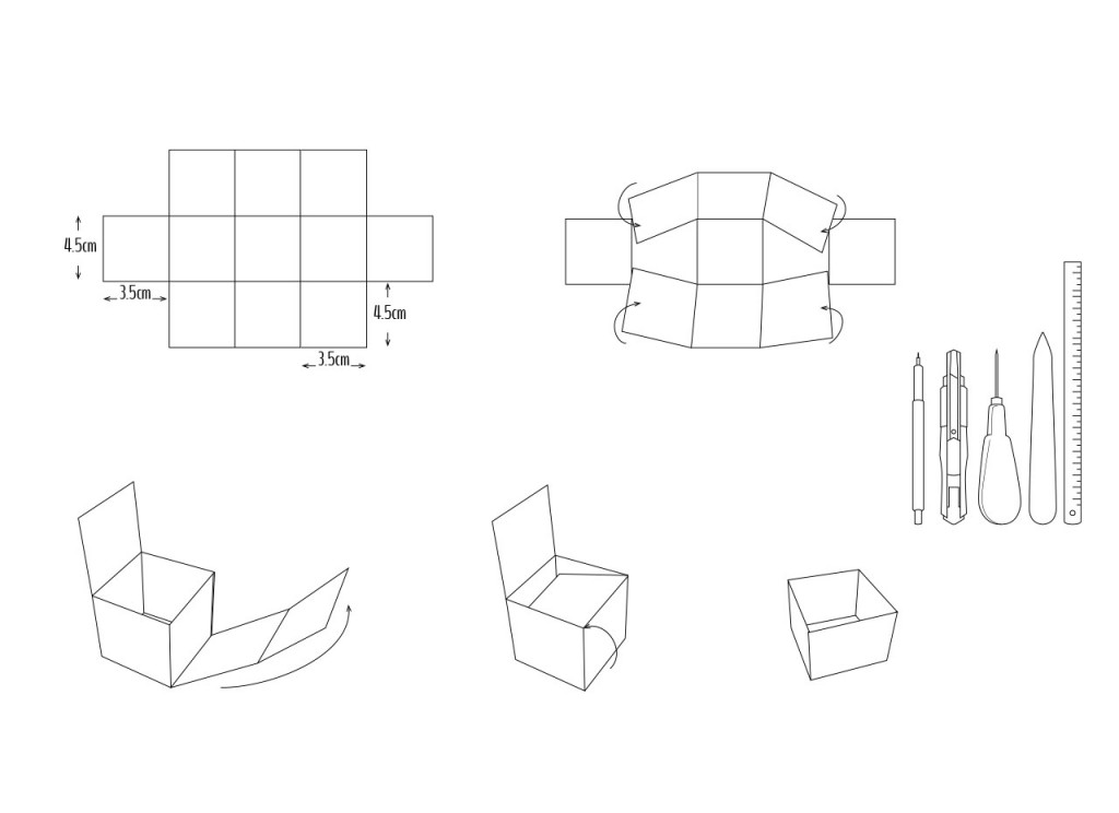 Fabrication des petites boites en papier