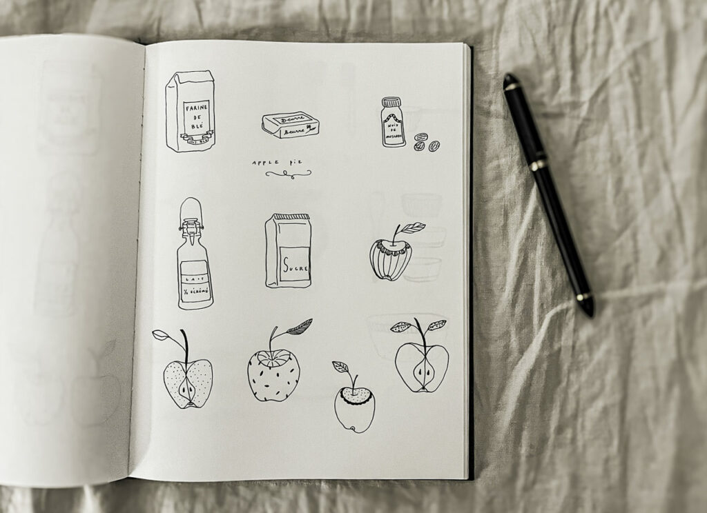All the ingredients you'll need to bake a spicy apple pie.