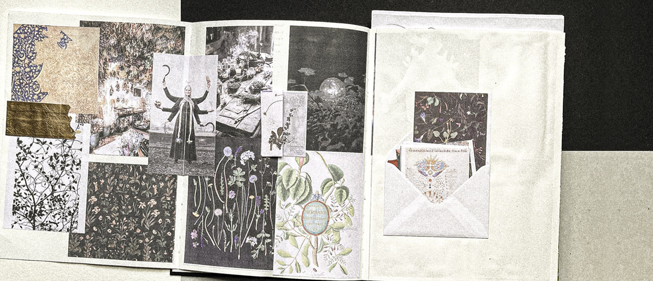 A notebook lives quietly, waiting to reveal its secrets. Moldboards for the upcoming collection