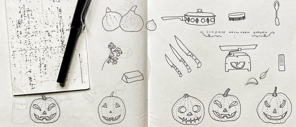 Drawing the surprise Halloween Recipe
