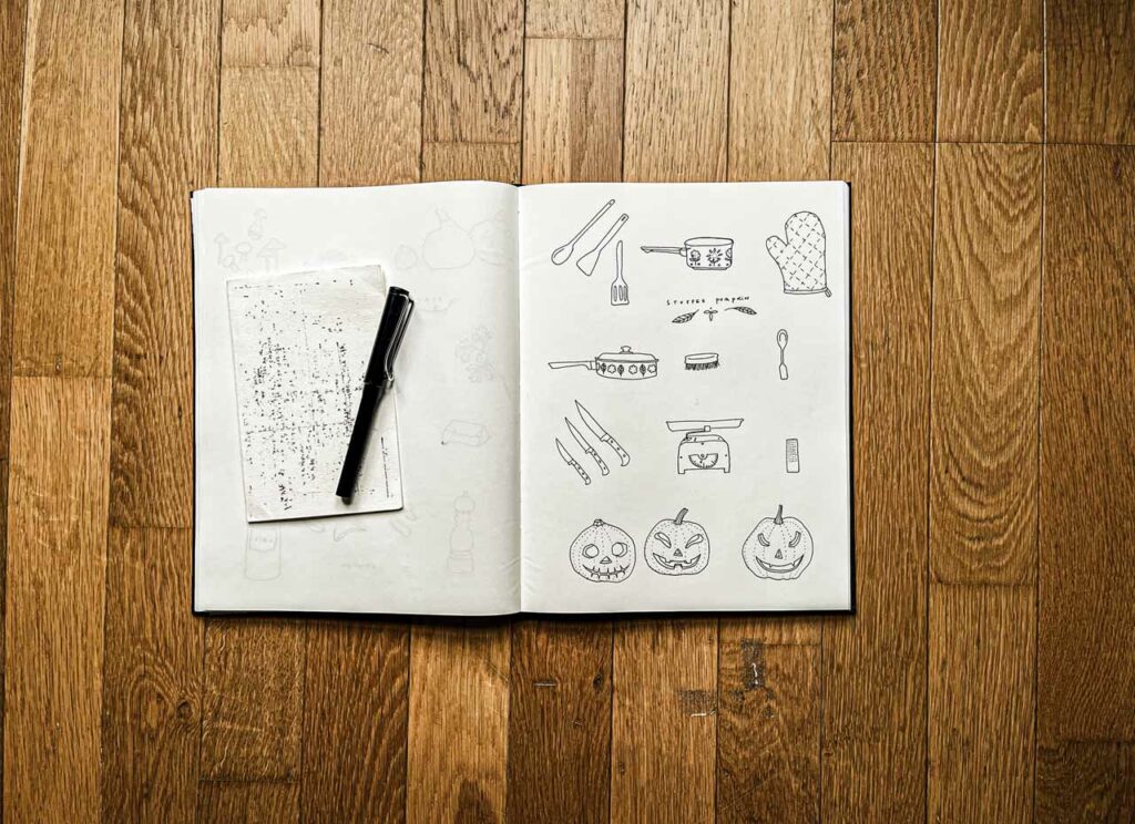 one kitchen knife
 one spoon
 one cutting board
one pan 
one wooden spatula
 one small pot for béchamel
 one baking dish