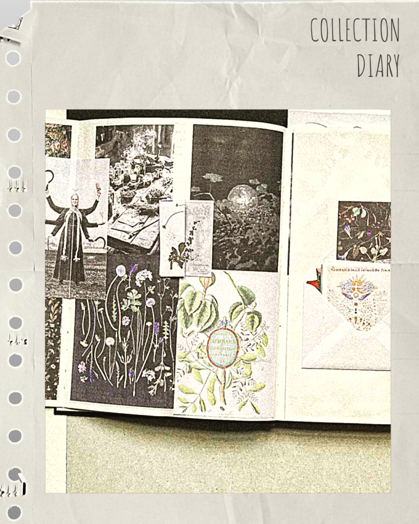 Portable Inspiration, a moodboard in a sketchbook