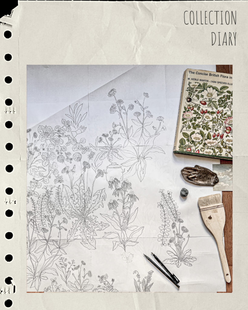 Millefleurs pattern in full repeat